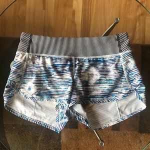 Lululemon Colorful Striped Speed Up Shorts